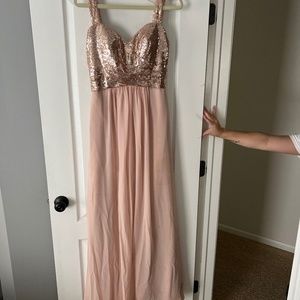 Blush pink, bridesmaids dress